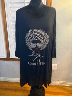 Rock Sista Black Studded Tunic